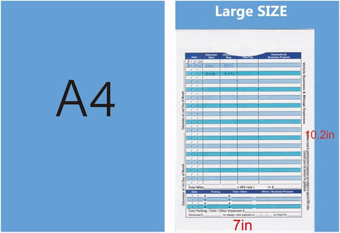 12 Pack Blue Large Business Receipts & Expense Organizer Envelopes for Expense Tracker and Storing Receipts-The Front Detail is Expense Ledger to ...