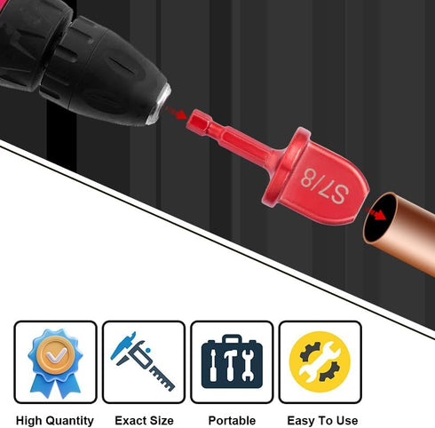 HVAC Repairing Kit?Air Conditioner Copper Tube Expander Swaging Tool ?1/4'' Hex Shank Manual Copper Pipe Swage Tool?Expander Boring Drill Bit 1/4'...