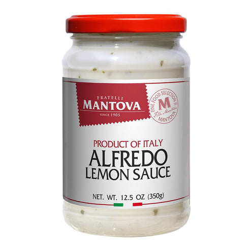 Mantova Alfredo Lemon Sauce, 12.5 oz. (Pack of 2), Product of Italy, Traditional, All-Natural, Ready-to-Eat Pasta Sauce, No Artificial Coloring, F...