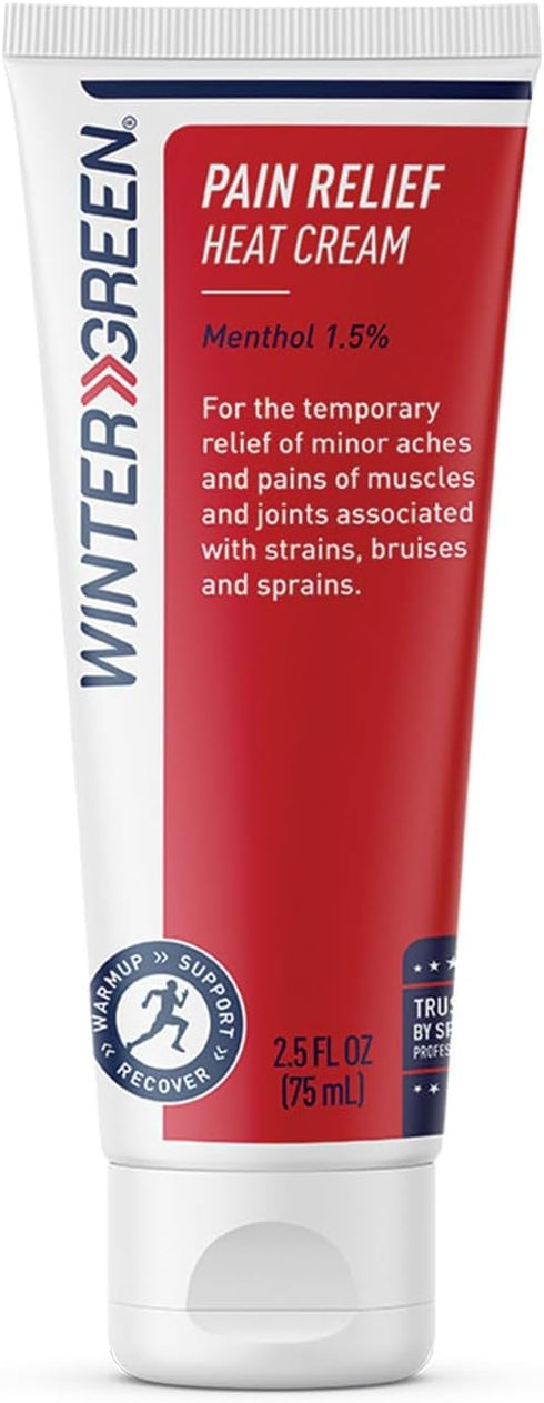 Wintergreen Heat Cream - Oil, Liquid Pepper Extract, & Menthol - Powerful, Fast-Acting Muscle Heating Rub, (2.5 Fl Oz)...