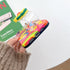 Lanyard Case Compatible with iPhone 13 Pro Max Case,Crossbody case with Strap and Wrist Band Kickstand, Unique Cute Kawaii Colorful Painting Flowe...