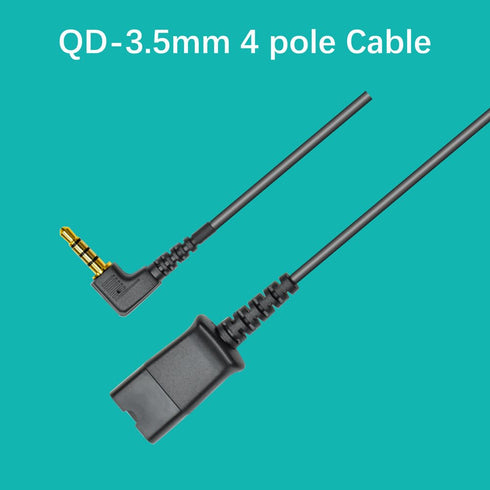 3.5mm Headset Adapter Cable Compatible with Plantronics QD for Android Cell Phone Smartphone Tablet Mac Laptop & Other Smart Devices with Single 3...