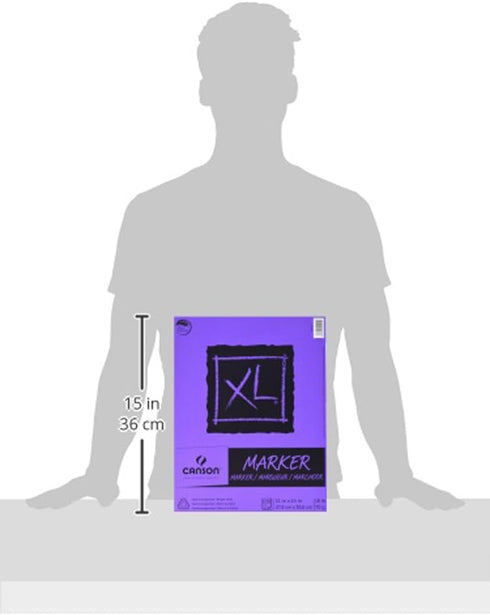 Canson XL Series Marker Paper, Foldover Pad, 9x12 inches, 100 Sheets (18lb/70g) - Artist Paper for Adults and Students...