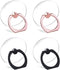 Cell Phone Ring Holder Stand Transparent Finger Grip Loop 360 Degree Rotation Finger Ring Stand (2 Rose Gold 2 Black (Round))...