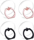 Cell Phone Ring Holder Stand Transparent Finger Grip Loop 360 Degree Rotation Finger Ring Stand (2 Rose Gold 2 Black (Round))...