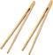 2 Pack 7 Inch Bamboo Kitchen Tongs for Toast Tea Bread Pickle Cooking...