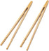 2 Pack 7 Inch Bamboo Kitchen Tongs for Toast Tea Bread Pickle Cooking...
