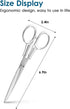 Acrylic & Stainless Steel 7" Scissors?Stylish and Functional Scissors for Office and Home Use-Silver...