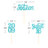 24 Pcs Sweet 16 Blue Glitter Birthday Cupcake Toppers for 16th Birthday Celebrating Party Decorations (Blue)...