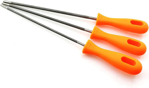 3pcs Chainsaw Chain Sharpening File Set Chainsaw Files Sharpener with Plastic Handle Woodworking Hand Tools 4.5mm...