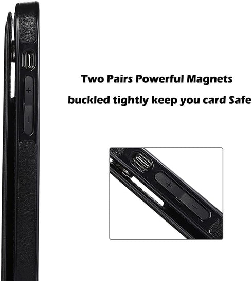 uCOLOR for iPhone 11 Wallet Case with Card Holder-PU Leather Folio Flip Cover Kickstand Card Slots Double Magnetic Clasp RFID Blocking Compatible ...
