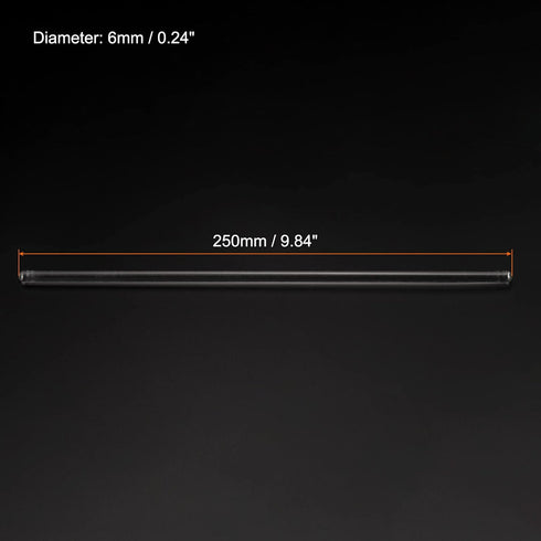 MECCANIXITY 3.3 Borosilicate Glass Stick 9.84" Length 6mm Dia Stir Rod Mixing Tools with Both Ends Round for Lab Kitchen Science 3Pcs...