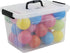 Plastic Bin with Lid, Mixed Size Latching Storage Box, 2 Packs, 6 Quart & 12 Quart...
