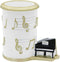 Winterworm Resin Music Notes Pencil Pen Container,Piano Pencil Cup Musical Melody Theme Pen Holder Cup Pencil Pot Desktop Makeup Brush Organizer f...