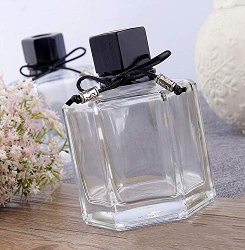 1Pcs 150ml 5 fl oz Empty Refillable Clear Glass Diffuser Bottle Aromatherapy Diffuser Jar Container Fragrance Accessories Use for DIY Replacement ...