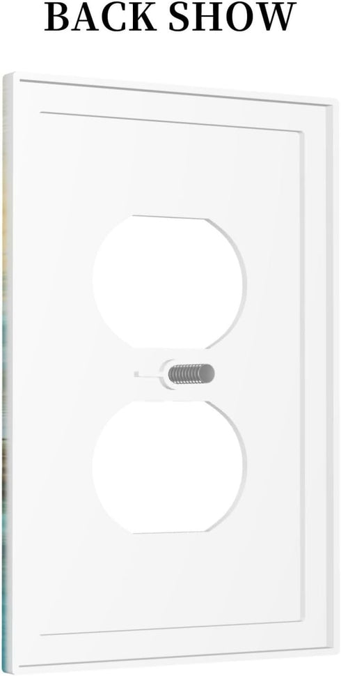 Sea Turtle Duplex Outlet Cover Plates Nautical Ocean Coastal Decorative Wall Plate Electrica Receptacle Faceplate for Bathroom Bedroom Home Decora...