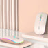 Uiosmuph LED Wireless Mouse, G12 Slim Rechargeable Silent Mouse, 2.4G Portable Optical Computer Mice with Receiver and Type C Adapter (Nude Pink)...