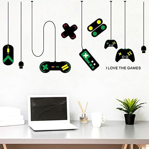 Amaonm Removable Creative Game Controllers Vinyl Wall Decal Peel & Stick Art Decor Games Wall Stickers for Kids Children Boy Bedroom Playroom Nurs...