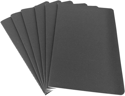 6pcs Travelers' Notebook Thread-bound Journal Diary Memo Pad,A6 Size(5.5X3.9") & 30 sheets (A6 (Ruled Pages), Black Cover)...
