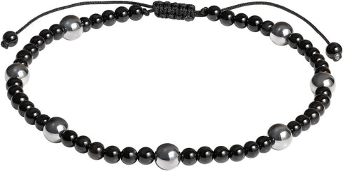 Black Agate/Terahertz Adjustable Ankle Bracelets for Women Spiritual Real Crystals Beaded Anklet Handmade Beach Foot Simple Jewelry...