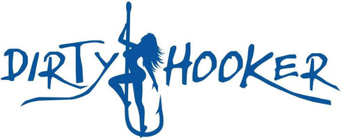Dirty Hooker Fishing Gear Stickers for Adults - Laptop Stickers for Teens - Cool Stickers - Decal Stickers - Adult Stickers - Stickers for Men and...