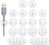OHill Desk Cable Management Cord Organizer, 16 Pack White Self Adhesive Cord Holder Cable Clips, Ideal Cable Organizer Wire Keeper for Desk, Night...