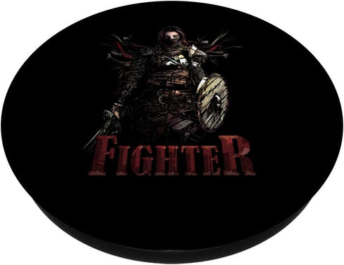 Human Fighter Tabletop RPG Fantasy Roleplaying Gamer Graphic PopSockets Swappable PopGrip...