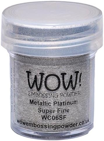 Wow! Embossing Powder Metallic Bundle: Gold, Silver, Platinum and Copper, 15ml (1) (1, Brown)...