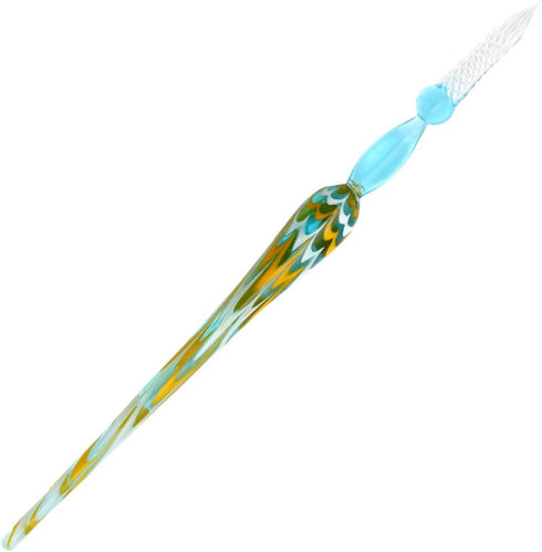 Gullor Vintage Glass Dip Pen - Crystal Blue Signature Pen Gift, Handmade...