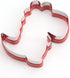 Dinosaur Cookie Cutter 5“, Dinosaur Biscuit Cutter, Cookie Cutter for Baking, Cookie Cutter for Kids, Metal Cookie Cutter Coated with Red Top Rubb...