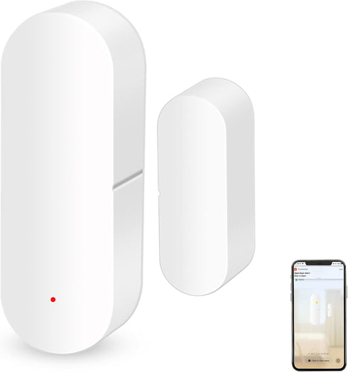 WiFi Door Sensor: Smart Window Contact Sensor, App Alerts, Programmable with Tuya/Smart Life Devices for Home Security & Smart Home Automation, Co...