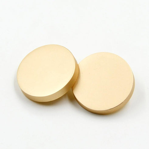 10PCS Metal Flat Button Women's Suit Woolen Coat Jacket Shirt Trousers Round Shaped Matte Gold (25mm)...