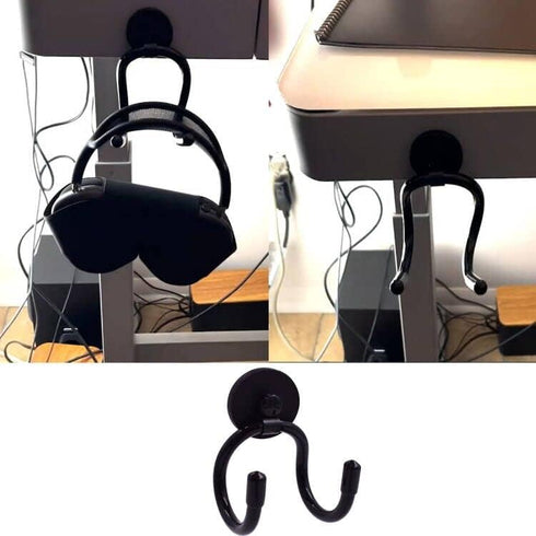 Magnetic Headset Holder up to 1 kg(2 lbs), Adjustable Headphone Holder Headphone Hanger Stand Headphone Hook for Computer/Gaming Headsets, Headpho...