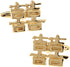 Chinese Character Wedding "XI" Marry Groom Gift Gold Cufflinks...