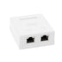 VCELINK RJ45 Surface Mount Box Shielded 2-Port, Compatible with UTP Cat6/Cat5e/Cat5 Stranded or Solid Network Cables, 5-Pack, White...
