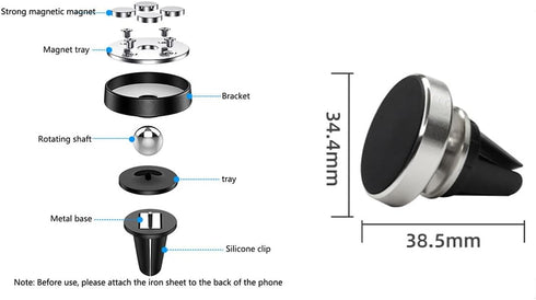 2 Pack Phone Holders for Your Car Mount 360°Rotation Cell Phone Mount for Car Dashboard Car Mount Phone Holder for Car Compatible with All Smartph...