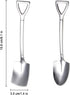 10Pcs Shovel Spoons Stainless Steel Spoon Reusable Dessert Spoons for Coffee Tea Ice Cream Fruit Sugar Cake...