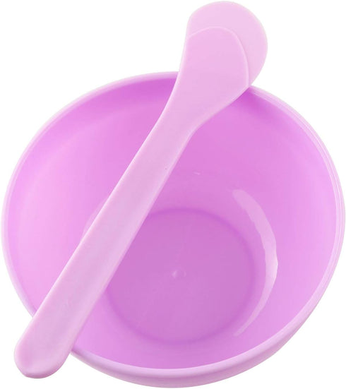 Tegg DIY Slime Making Tools 5PCS Purple PP Plastic Glue Mixing Bowls with 5PCS Glue Mixing Spoons for Funny Craft Making Arts...