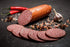 The Sausage Maker - Pepperoni Sausage Casing Kit, Tied and Looped 38mm (1.5”) Dia. x 24” Mahogany-dyed Fibrous Casings (20ct) with Sausage Pliers ...