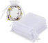HRX Package 100pcs White Organza Jewelry Bags Drawstring 3 x 4 inch, Little Mesh Gift Pouches Mini Candy Bags for Small Presents Jewelry Earrings...