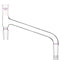 Glass Distilling Adapter, Borosilicate Glass 75 Degree Bent Chemistry Distillation Adapter with 24/40 Standard Joint...