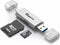 CYBORIS Micro SD Card Reader, USB 3.0 USB-C Memory Card Reader, Aluminum Multi 2-in-1 External SD Card Adapter for Phone Camera PC Laptop Table, S...