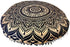 32" Gold Mandala Barmeri Large Floor Pillow Cover Cushion Meditation Seating Ottoman Throw Cover Hippie Decorative Zipped Bohemian Pouf Ottoman Po...