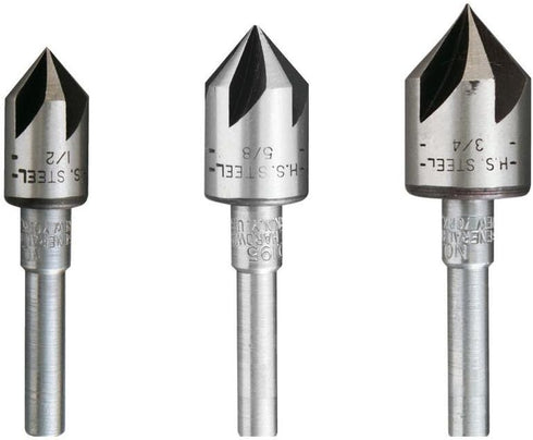 General Tools 3 Piece Countersink Bit Set #195ST, Includes 1/2 in., 5/8 in. and 3/4 in. Bits...