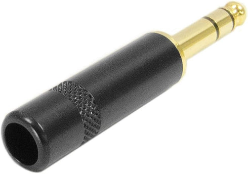Seismic Audio SAPT253 3-Pole 1/4-Inch Male Stereo Jack Plug - Black and Gold...