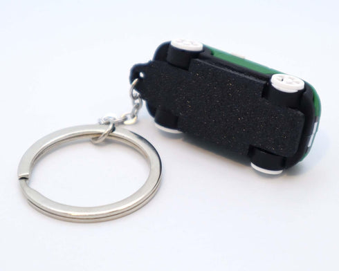 Keychain with MINI Cooper(Silicone Model), 3D OM, Stylish Cute Adorable, Silver Chain (Green) (KM1-DG)...