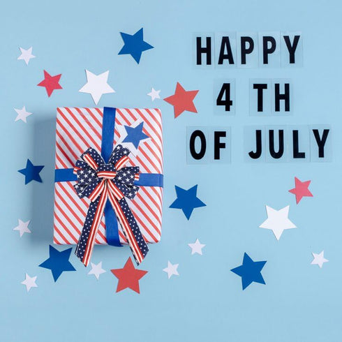 4th of July Ribbon Wired Red White and Blue Ribbon American Flag Ribbon 2.5 Inch Patriotic Ribbon for Independence Day Craft Sewing Gift Wrapping...