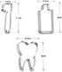 6Pcs Tooth Brush/Toothpaste/Teeth Cute Stainless Steel Cookie Cutter Fondant Cutter Baby Kids First Tooth Party Decorations Supplies Dentist Birth...