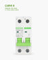 12V-110V DC Miniature Circuit Breaker, 15 Amp 2 Pole Battery Breaker Protector for Solar PV System and RV, Thermal Magnetic Trip, DIN Rail Mount, ...