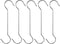 Maydahui 5 PCS Extra Long 16 inch S Shaped Hooks Stainless Steel Large Size Silver Hanger for Bird Feeder Plant Hanger Tree Branch Hook Clothes Ou...